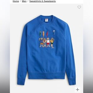 J crew men’s large blue lake crew neck sweatshirt new